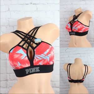 VS Pink Caged Front Ultimate Push Up Sports Bra